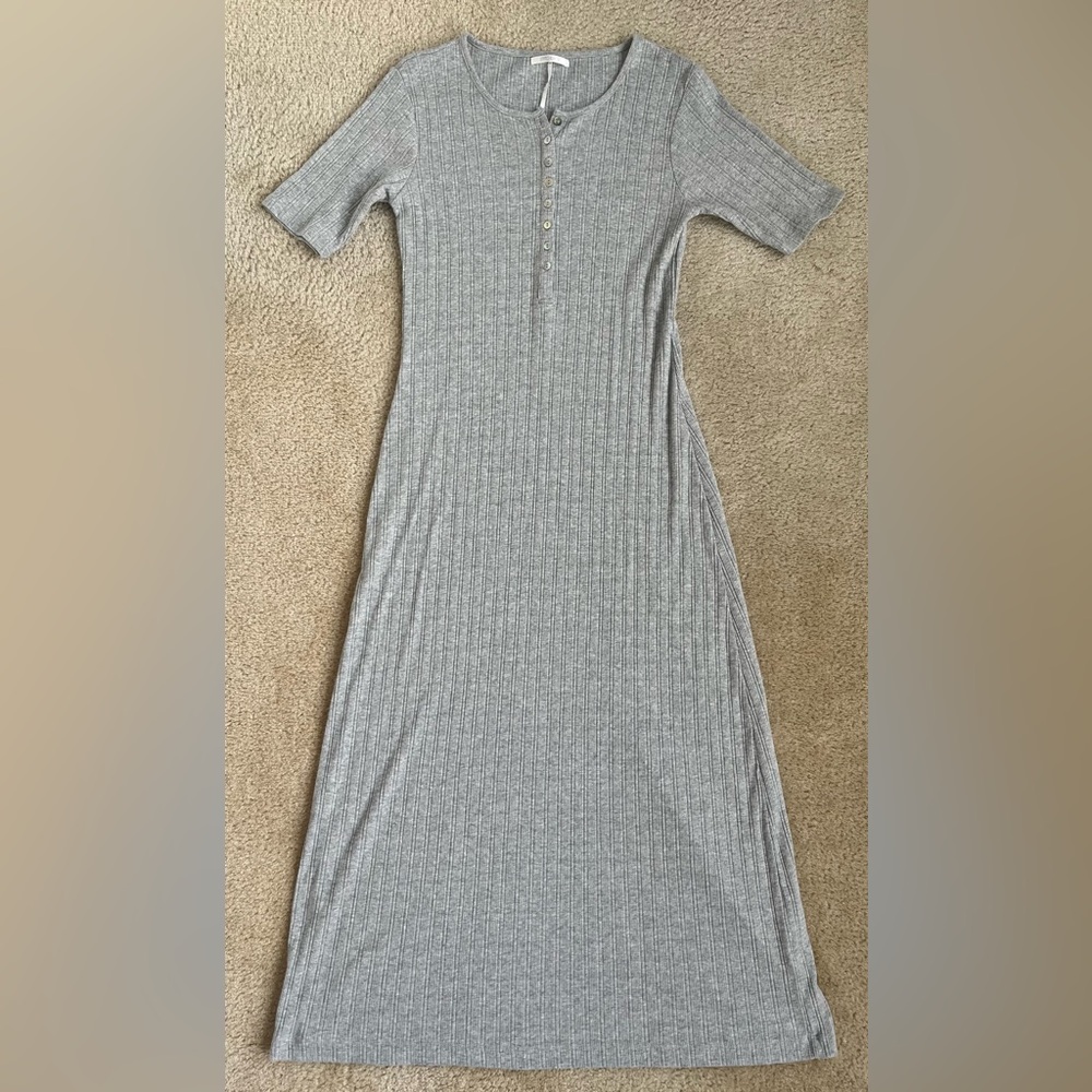 Stitchdrop Grey Cotton Maxi Dress in Women’s Size Small